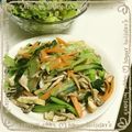 さっちゃんペンギン's cooksnap of when they made 小松菜、人参、きのこと油揚げの炒めもの♪.