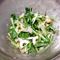 ☆ちっち丸☆'s cooksnap of when they made 簡単☆あと一品！火も使わない水菜の和え物.