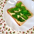 ふたごゆき's cooksnap of when they made バジルとハムチーズのトースト.