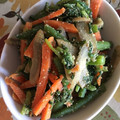 sachinchan's cooksnap of when they made 簡単！ごぼうと人参と春菊の胡麻和え.