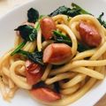 em♡mi's cooksnap of when they made 小松菜の和風うどん.