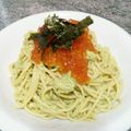 ebipeco's cooksnap of when they made 絶賛！！イクラとアボカドの和風パスタ.