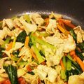 プリもも❤'s cooksnap of when they made 豚肉と小松菜人参のにんにく醤油炒め.