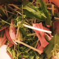 ゆきんこまめ's cooksnap of when they made 簡単★水菜とささみのさっぱりサラダ.