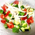 earth。's cooksnap of when they made ✿オクラとイカの柚子ドレッシング和え✿.