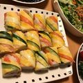 しくらめんたいこ's cooksnap of when they made カニカマで手綱寿司♪ストライプ寿司？.