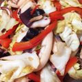 boorand's cooksnap of when they made イカとパプリカのオイスターソース炒め.