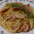 Ocean_ray's cooksnap of when they made 玉ねぎウインナーのワンポットパスタ★.