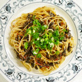mammamiwa♪'s cooksnap of when they made 焼き海苔のイカ墨風パスタ.