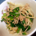 月桃124's cooksnap of when they made もやしとニラと豚挽肉炒め.