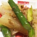 やなつこ's cooksnap of when they made アスパラと大根のおひたし.