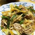 ♪YOKO's cooksnap of when they made 野菜と豚肉のオイスターソース炒め.