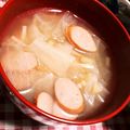 ❀まいねこ❀'s cooksnap of when they made 大根とウインナーのあったか生姜スープ♪.