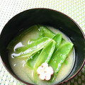 カルン's cooksnap of when they made エコ☆節約☆うすいえんどうの皮の味噌汁.
