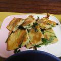 ♪でこ♪'s cooksnap of when they made にらチヂミと柚子胡椒ポン酢タレ.