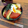 あやぽむCafé♡♡'s cooksnap of when they made とろとろ♡漬けサーモンとアボカドの温玉丼.