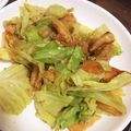 わかめ＊'s cooksnap of when they made 簡単副菜☆キャベツと油揚げのしょうが醤油.