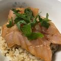 どん☆ぐり's cooksnap of when they made びんちょうマグロのづけ丼.