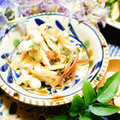makichihua's cooksnap of when they made みょうがとエノキ・大葉のみぞれ酢あえ♪.