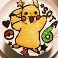 chihania's cooksnap of when they made キャラケーキ☆ポケモン　ピカチュウ.