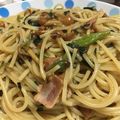 あっかしゃん's cooksnap of when they made 株なめことベーコンの和風パスタ.
