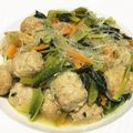 Mio＊Masa's cooksnap of when they made ストレスに効く！小松菜と肉団子の煮込み.