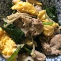yuukiiwuu's cooksnap of when they made ほうれん草と豚肉の卵炒め.