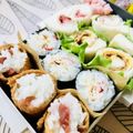 LimeLunch's cooksnap of when they made 簡単細巻きミニいなり寿司梅干しのせ.