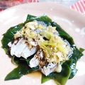 ＴＯＭＯＷＡＴ's cooksnap of when they made ★刺身ワカメと〆鯖の葱和え★.