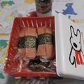 クッカーまさおちゃん's cooksnap of when they made スパムおむすび風魚肉ソーセージおむすび.
