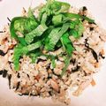 sakin15's cooksnap of when they made ひじき煮リメイク♪お手軽チャーハン.