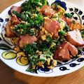 mamichap's cooksnap of when they made ケールとベーコンの卵炒め.