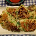 からし納豆's cooksnap of when they made たこ焼き粉でチヂミ風お好み焼き.