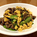 ひかるこちゅう's cooksnap of when they made 絹さやと牛肉のふわたま炒め.
