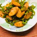 島子☆'s cooksnap of when they made 魚肉ソーセージとピーマンのカレー炒め.