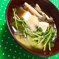 ふたごゆき's cooksnap of when they made 豆苗と長ネギときのこの味噌汁.