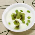 おはなすき's cooksnap of when they made 枝豆とキウイの緑ヨーグルト.