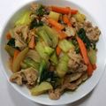 あーいーりー's cooksnap of when they made チンゲン菜と豚肉の液体みそ炒め.
