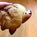 クックZJ25CU☆'s cooksnap of when they made レンジパンで「かめメロンパン」♪.