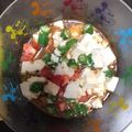 にむばすしゅたーぜん's cooksnap of when they made 豆腐、オクラ、トマトの梅風味サラダ.