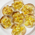 くまやっこ's cooksnap of when they made ◎ハムマヨ卵～餃子の皮de包み焼き◎.