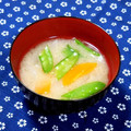 ｍａｒｉ♪'s cooksnap of when they made ✿きぬさやと新たまねぎの✿お味噌汁✿.