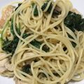 モヴィレッド's cooksnap of when they made ほうれん草と鶏肉のクリームパスタ.