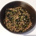 時々肉を食べたい's cooksnap of when they made 絶品！大根の葉と人参の葉のひき肉ふりかけ.