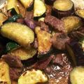 クックTHFG59☆'s cooksnap of when they made 牛肉となすとズッキーニのピリ辛合え.