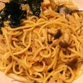 夜の森's cooksnap of when they made バター香るキノコとツナのバター醤油パスタ.