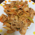 ♪チビ♪'s cooksnap of when they made 豚もも肉切り落としのねぎキムチ炒め.