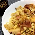 わかみど's cooksnap of when they made 長いもときのこのバター醤油パスタ.