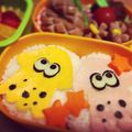 ゆうまなまみ's cooksnap of when they made スプラトゥーン・イカのキャラ弁♪.