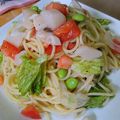 k_dino_LV's cooksnap of when they made ホタテ貝と枝豆のさっぱり冷製パスタ.